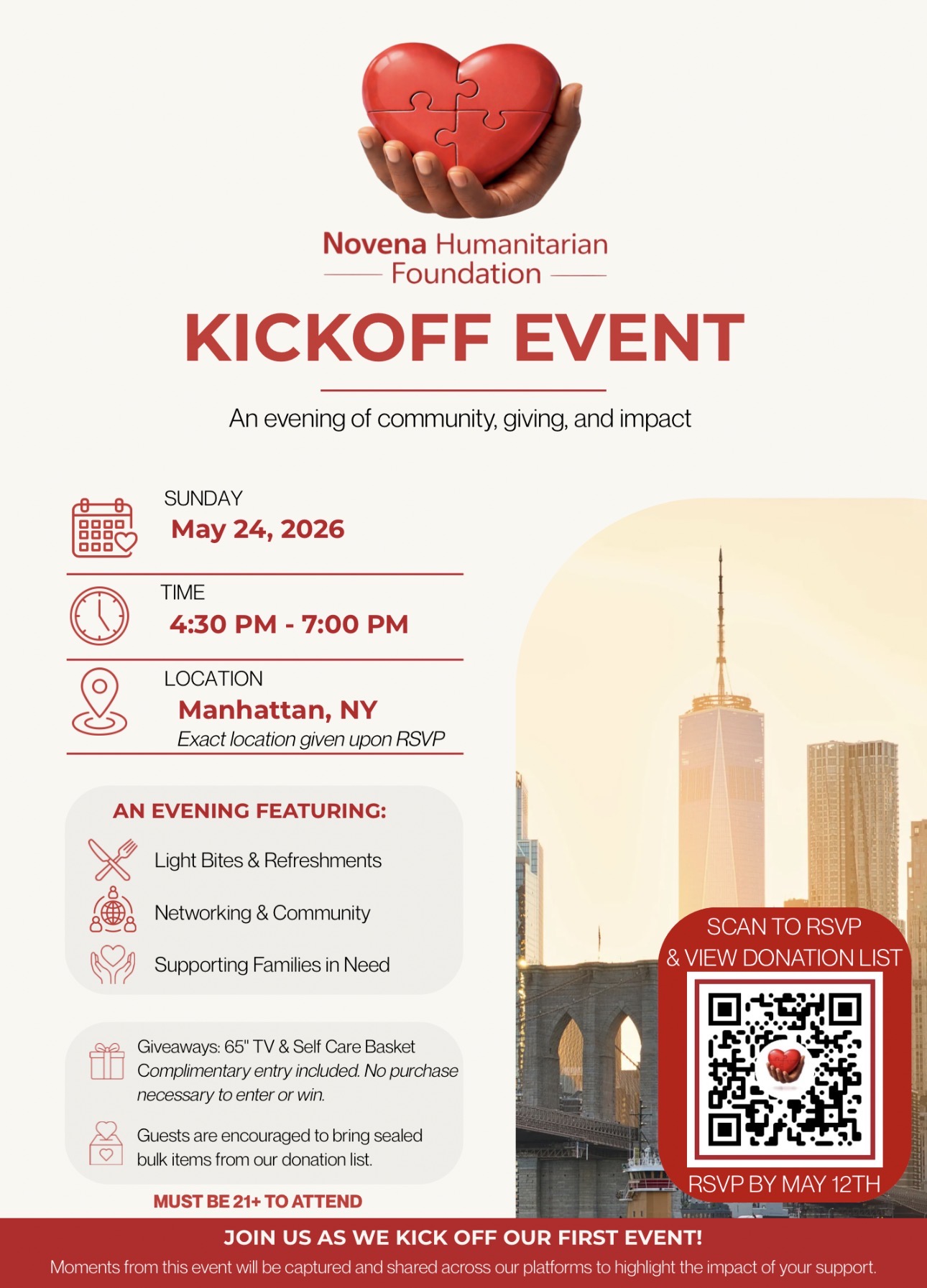 Novena Humanitarian Foundation Kickoff Event